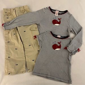 Gymboree Whale Watching 3 piece Set